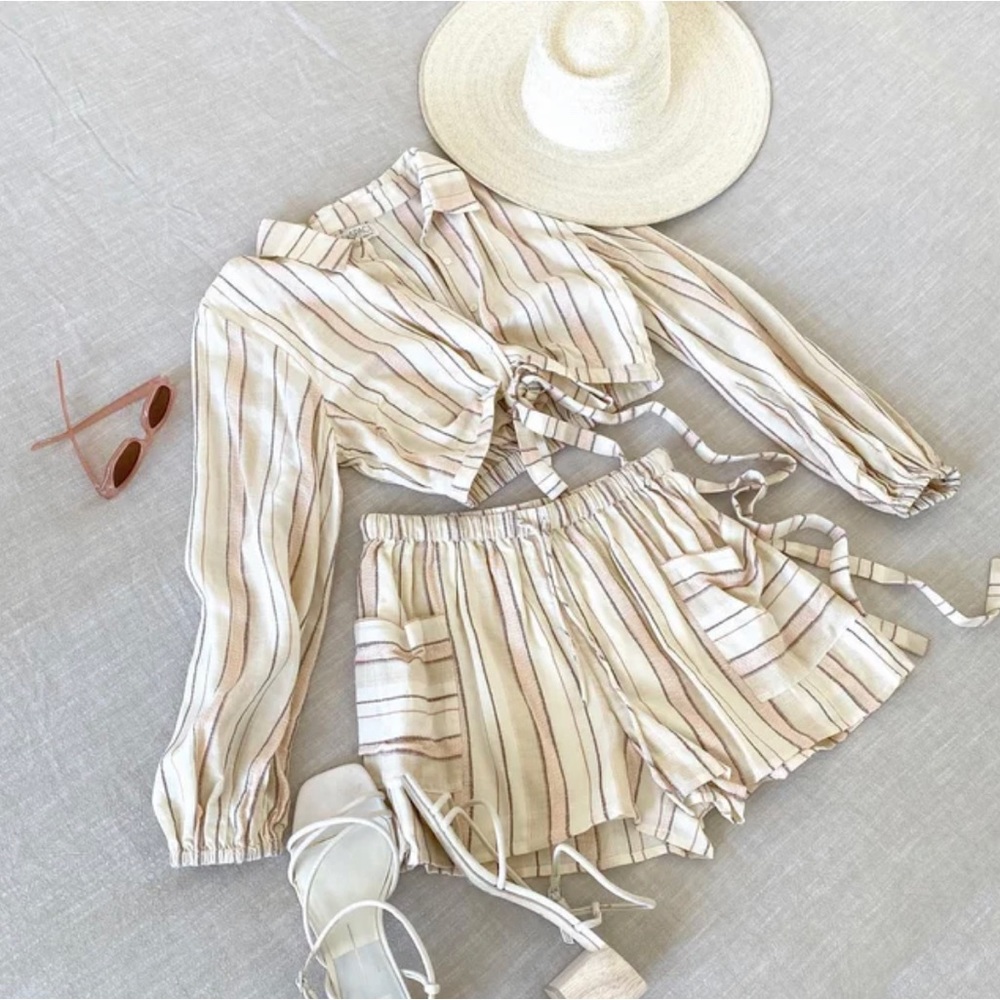 L space shirt and shorts set
